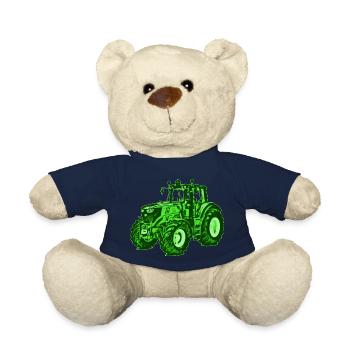 Tracteur agriculteur agriculteur tracteur machine agricole - Nounours - bleu marine - Devant