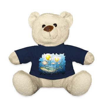 Baleine, baleine volante - Nounours - bleu marine - Devant