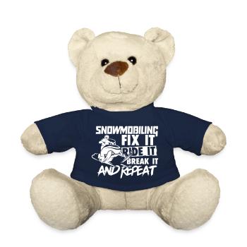Snowmobiling Fix Ride Break it and Repeat - Teddy - French Navy - Vorne