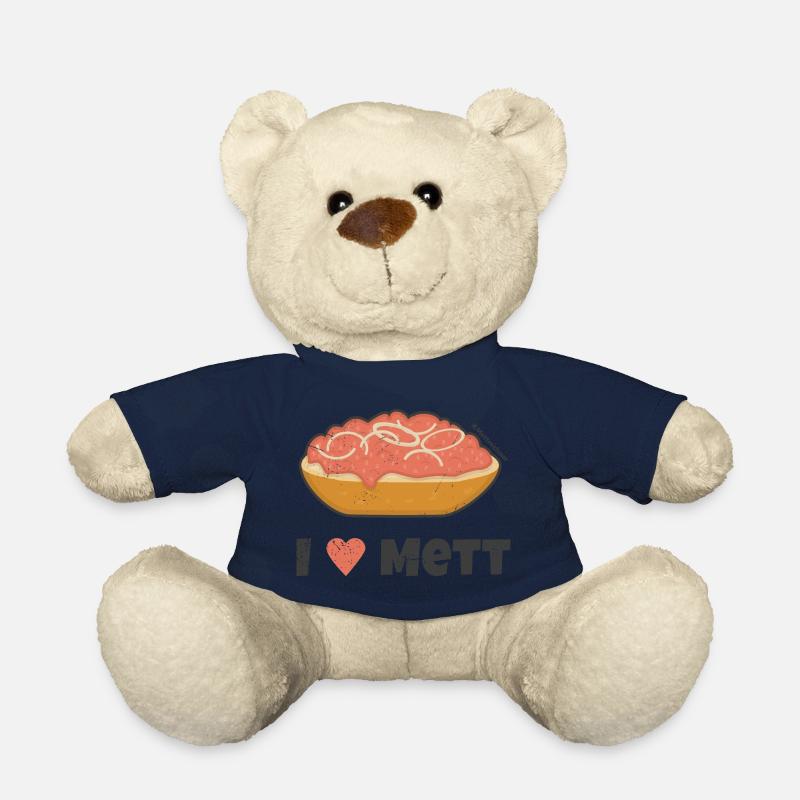 I love Mett - Dunkles Design - Teddy - French Navy