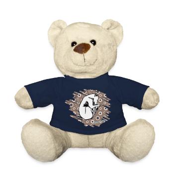 galgoneus design1 vintage flowers - Teddy Bear - french navy - Front