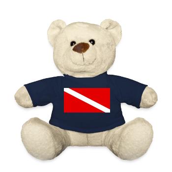 Diver Flag Diving Flag - Teddy Bear - french navy - Front