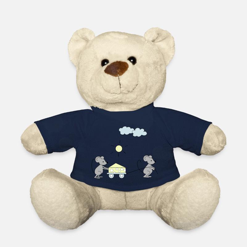 Deux souris - Nounours - bleu marine