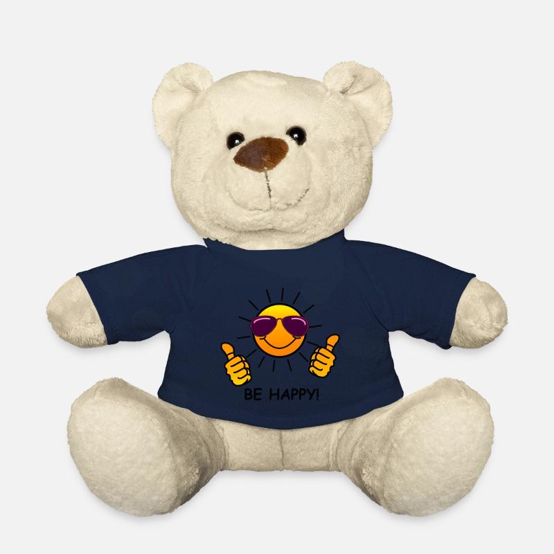 be happy, soleil - Nounours - bleu marine