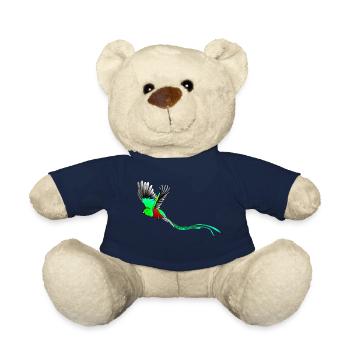 Quetzal sacred bird (Guatemala Costa Rica Maya) - Teddy Bear - french navy - Front