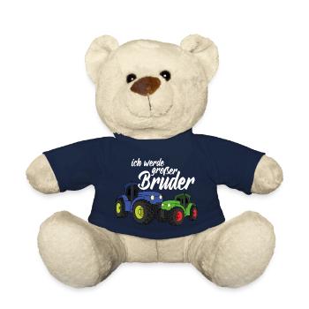 Ich werde großer Bruder Traktor Trecker Sohn - Teddy - French Navy - Vorne