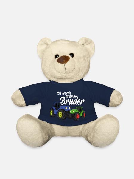 Ich werde großer Bruder Traktor Trecker Sohn - Teddy - French Navy