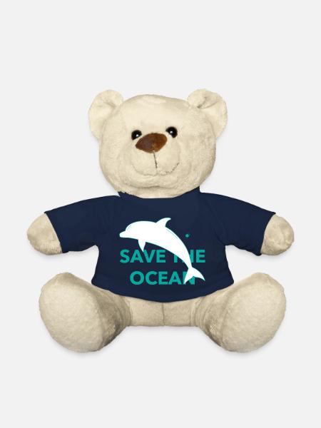 Save The Ocean - Teddy Bear - french navy