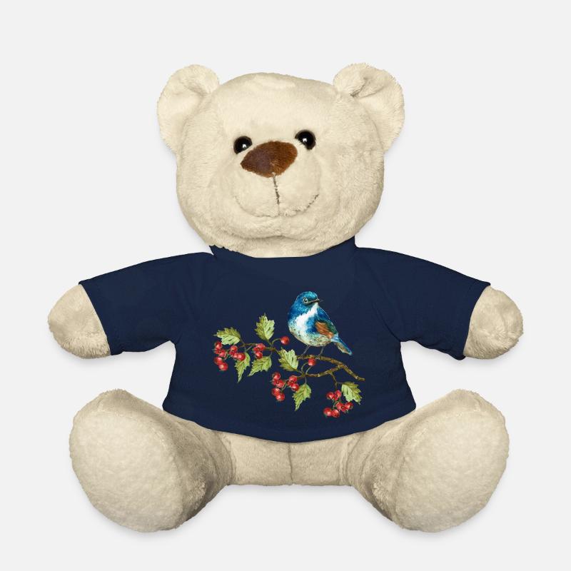 Oiseau coloré - Nounours - bleu marine