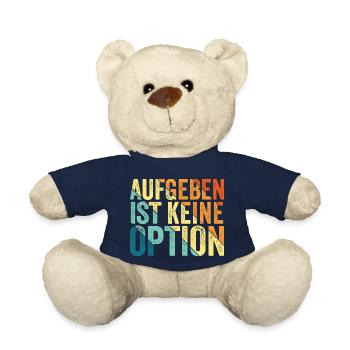 aufgeben ist keine Option, cooles Sportshirt - Teddy - French Navy - Vorne
