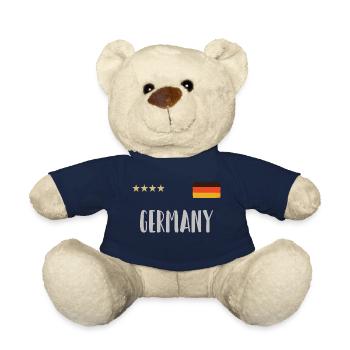 Allemagne Maillot de football Drapeau allemand - Nounours - bleu marine - Devant