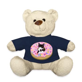 Katze Kira Donut "I DONUT CARE!" - Teddy - French Navy - Vorne