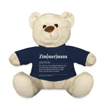 Zimmermann Lustige Berufs Definition - Teddy - French Navy - Vorne