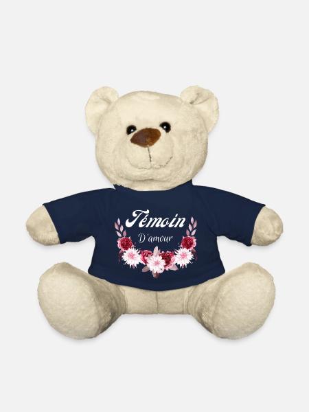 témoin d'amour - Nounours - bleu marine