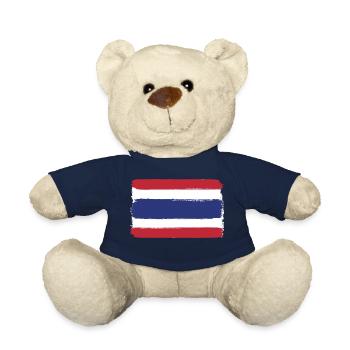 Drapeau de la Thaïlande look utilisé - Nounours - bleu marine - Devant