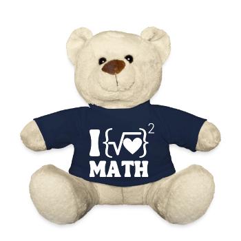 I love math white edition - Teddy Bear - french navy - Front