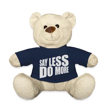 say less do more - Teddy Bear - french navy - Front