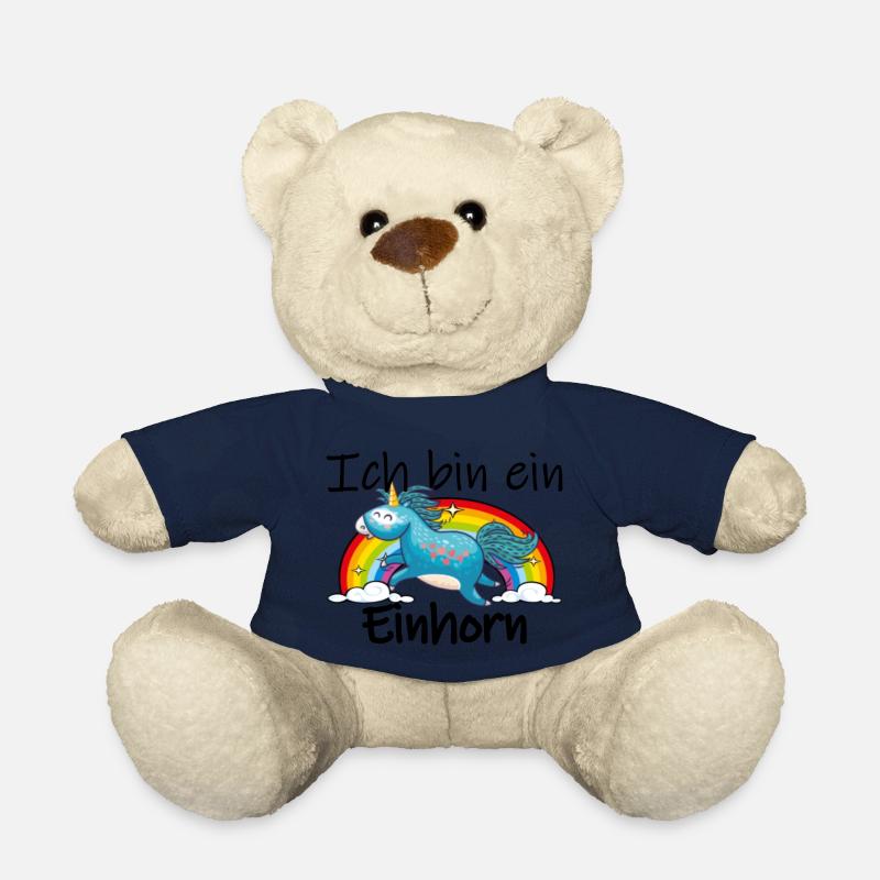Ich bin ein Einhorn mit Regenbogen - Teddy - French Navy
