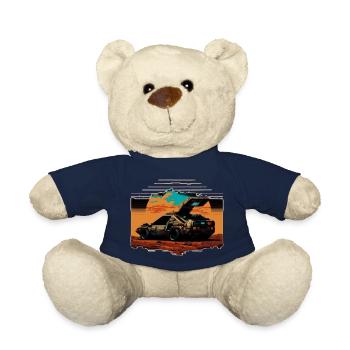 Voiture de sport en rétro pixel look couleurs vives - Nounours - bleu marine - Devant