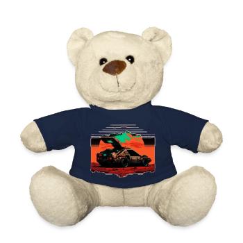 Bright colours and a retro classic sports car - Teddy Bear - french navy - Front