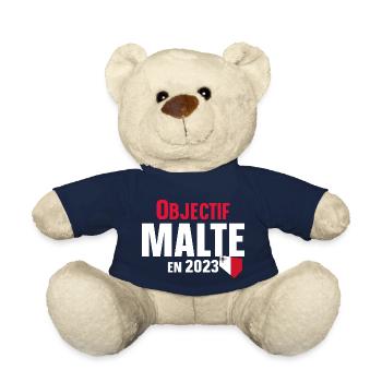 Malte 2023 Maltais Europe Pays Cadeau Humour - Nounours - bleu marine - Devant