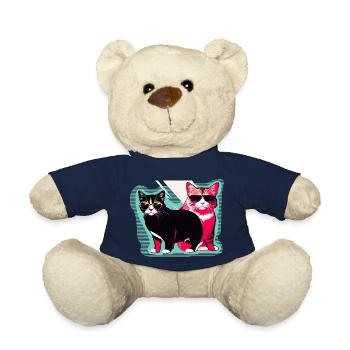 chats cool - Nounours - bleu marine - Devant