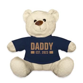 DADDY EST. 2023 - BECOMING A FATHER - OFFSPRING - BABY - Teddy Bear - french navy - Front
