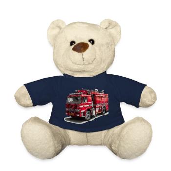 Fighting fires with the fire truck - Teddy Bear - french navy - Front