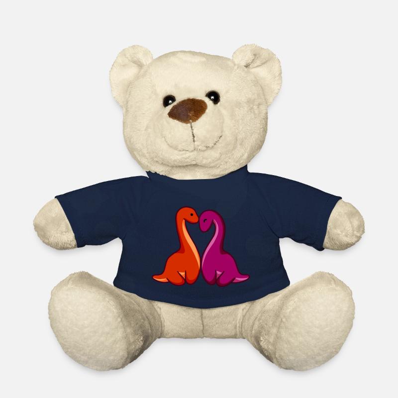 Couple lesbien hugadino, dinosaure mignon, Dino - Nounours - bleu marine