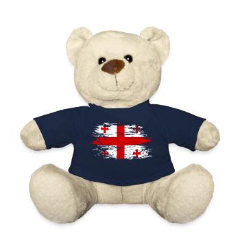 Drapeau géorgien utilisé - Nounours - bleu marine - Devant