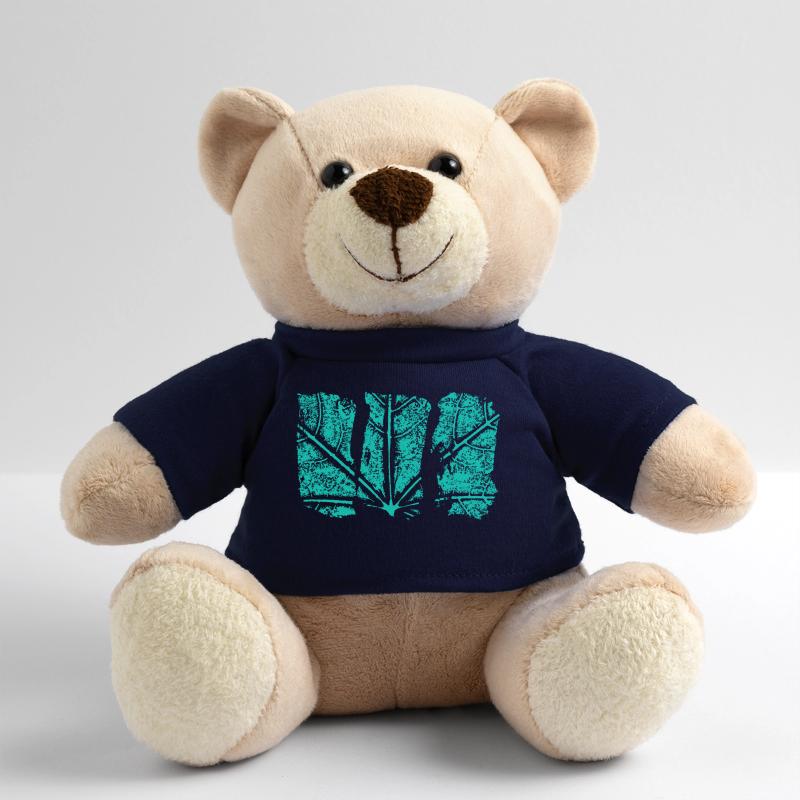 Leaves Structure - Abstract Pattern Teddy Bear