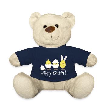 Happy Easter Chick Egg Easter Egg - Teddy Bear - french navy - Front