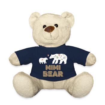Mimi Ours Maman Maman Floral Bonne fête des mères - Nounours - bleu marine - Devant