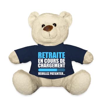 Humour Cadeau Retraité - Retraite En Cours - Nounours - bleu marine - Devant