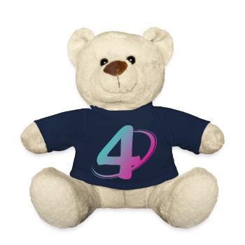 Numéro 4 multicolore - Nounours - bleu marine - Devant