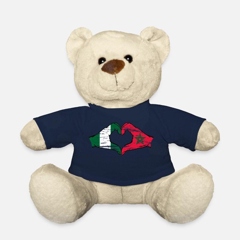 Nigeria Marokko Flagge Herzform used - Teddy - French Navy