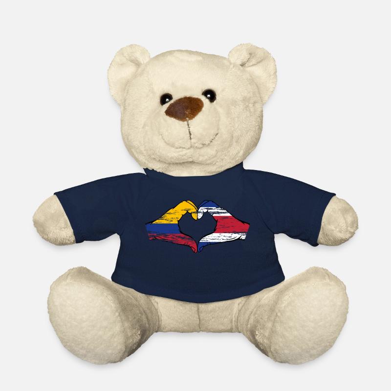 Kolumbien Costa Rica Flagge Hände Herzform used - Teddy - French Navy