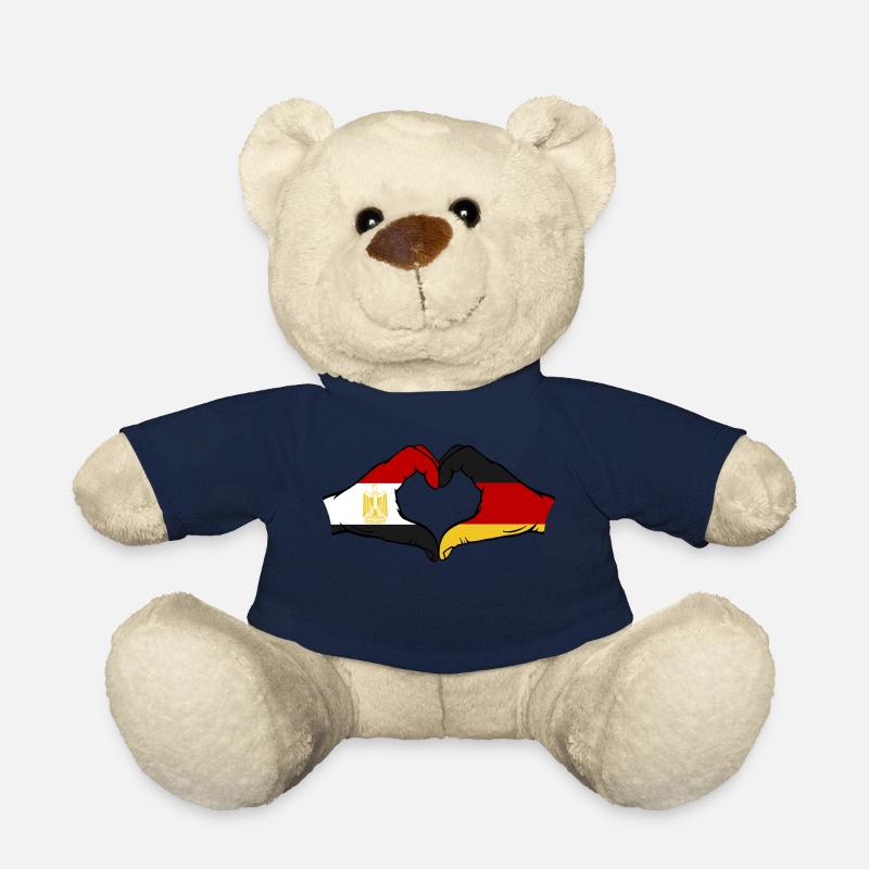 Ägypten Deutschland Flagge Hände Herzform - Teddy - French Navy