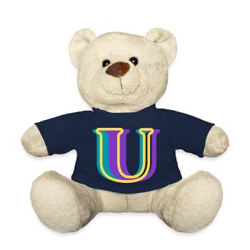 Lettre u multicolore - Nounours - bleu marine - Devant