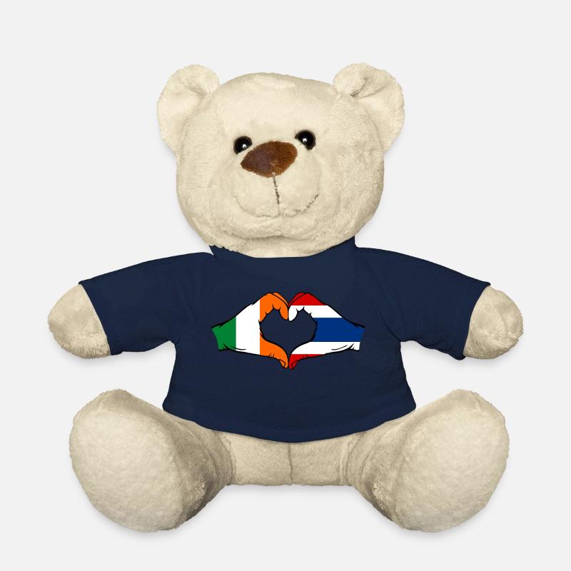Irland Thailand Flagge Hände Herzform - Teddy - French Navy