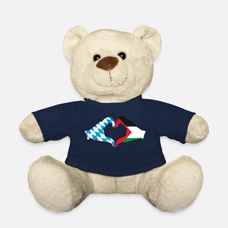 Bayern Palästina Flagge Hände Herzform - Teddy - French Navy