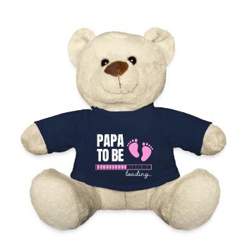 Futur papa - fille - Nounours - bleu marine - Devant