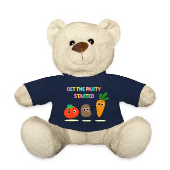 Veggie Party - Gemüseparty - Geschenkidee - Teddy - French Navy - Vorne