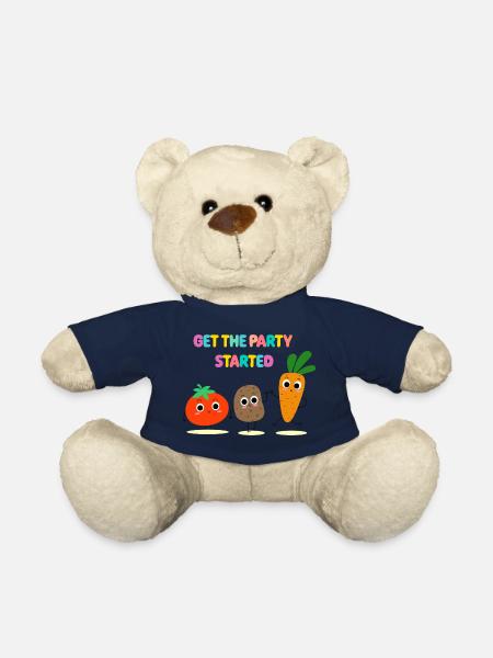 Veggie Party - Vegetable Party - Gift Idea - Teddy Bear - french navy