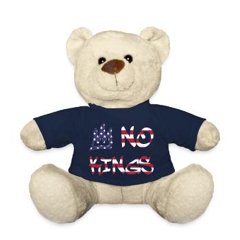 No Kings in America since 1776 Flag USA - Teddy Bear - french navy - Front