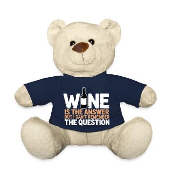 Wine is the answer – ich hab nur die Frage vergess - Teddy - French Navy - Vorne