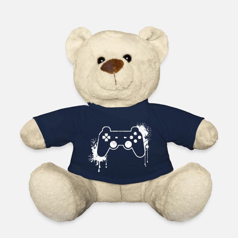 RETRO CONTROLLER en blanc - Nounours - bleu marine