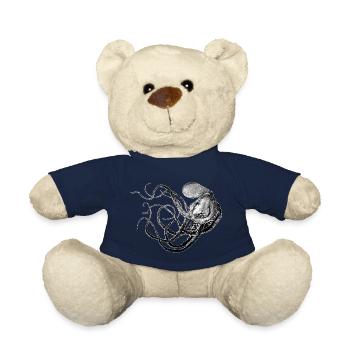 Octopus Sea Animal Japan - Teddy Bear - french navy - Front