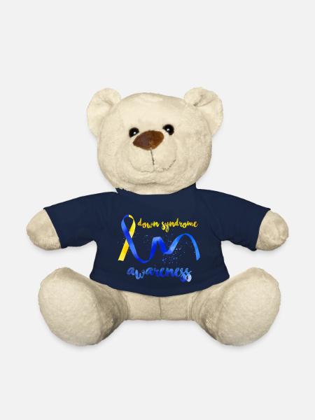 Down Syndrome Awareness - Teddy Bear - french navy