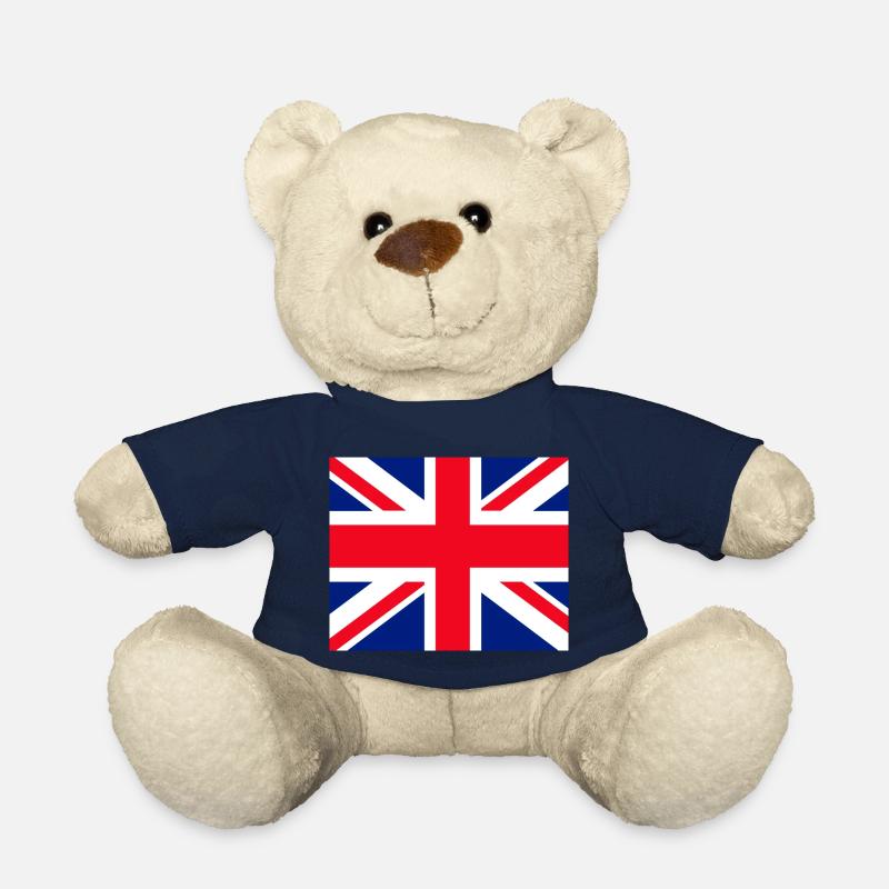 Union Jack face mask - Teddy Bear - french navy